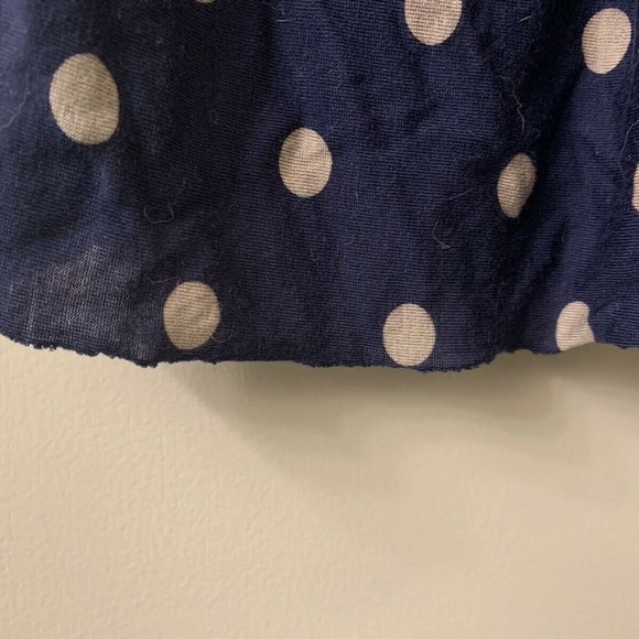 VELVET by Graham & Spencer Women's M Front Twist Top 3/4 sleeve Blue Polka Dot - Picture 4 of 4